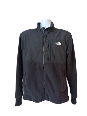 The North Face Men's Full Zip Up Mock Neck Fleece Jacket Black M
